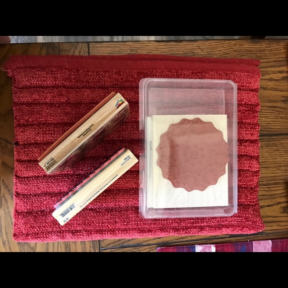 Background Rubber Stamps 2-New & 1-Like New - Picture 3 of 4